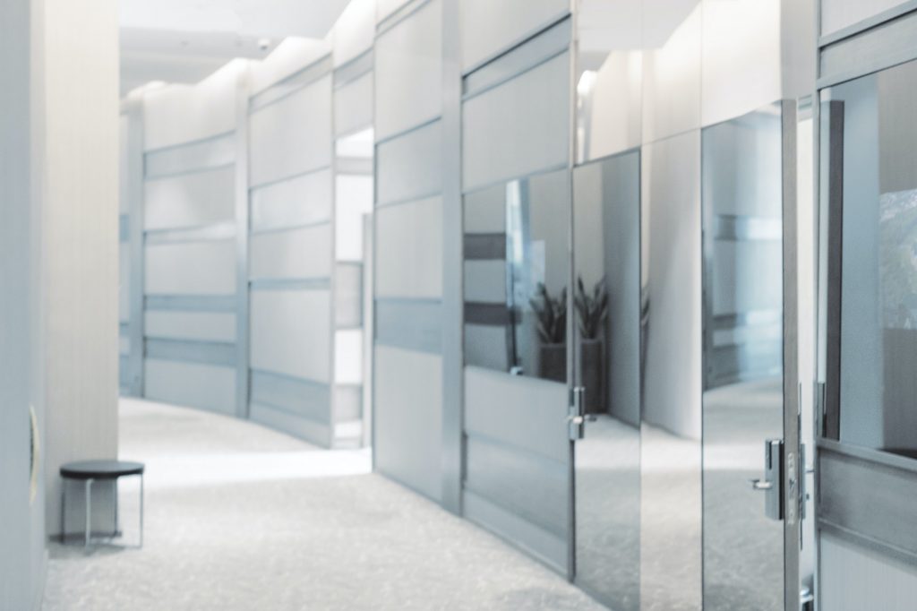 Blurred office interior space background
