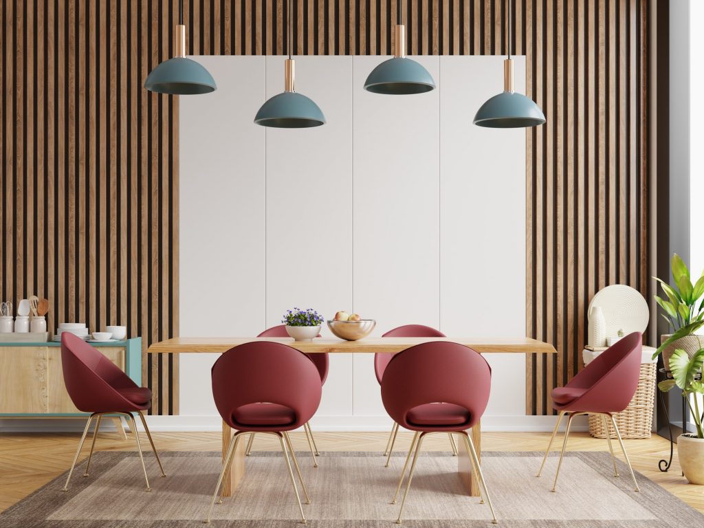 Modern dining room interior design.